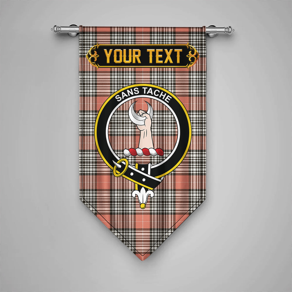 Napier Rose Weathered Clan Badge Tartan Gonfalon Personalize