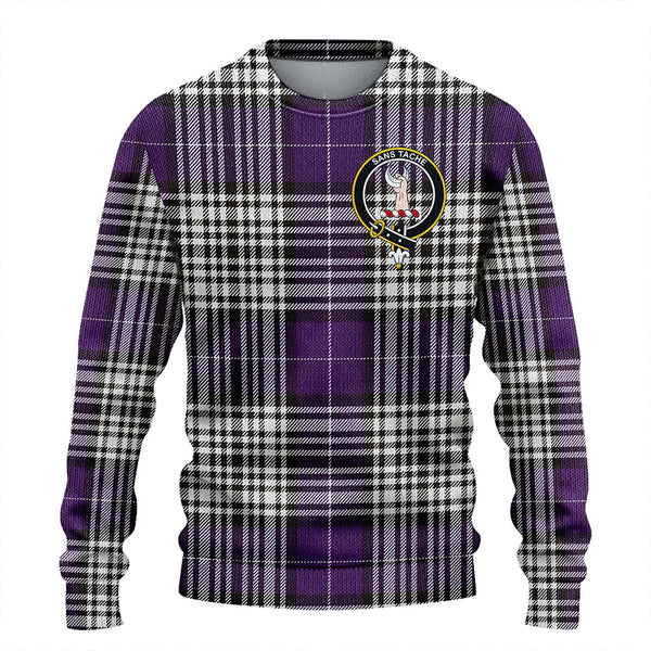 Napier Weathered Clan Badge Tartan Knitted Sweater