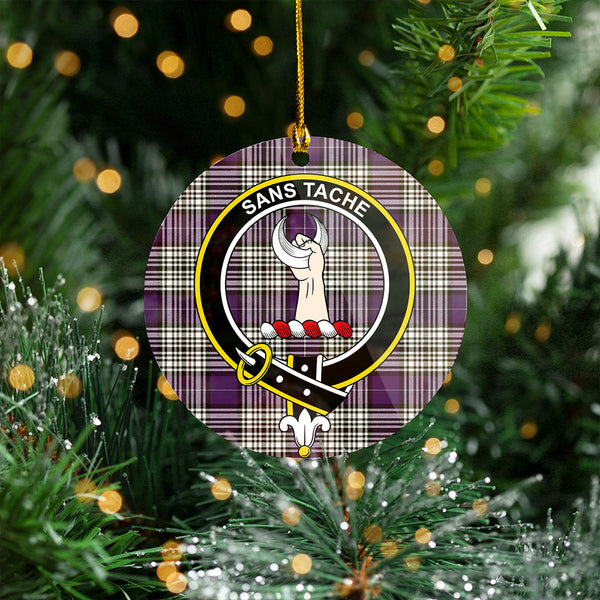 Napier Weathered Clan Badge Tartan Plastic Christmas Ornaments