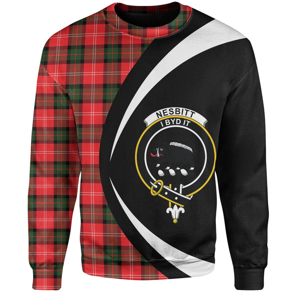 Nesbitt Modern Clan Badge Tartan Sweatshirt Circle Style Personalized