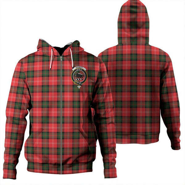 Nesbitt Modern Tartan Classic Crest Zipper Hoodie