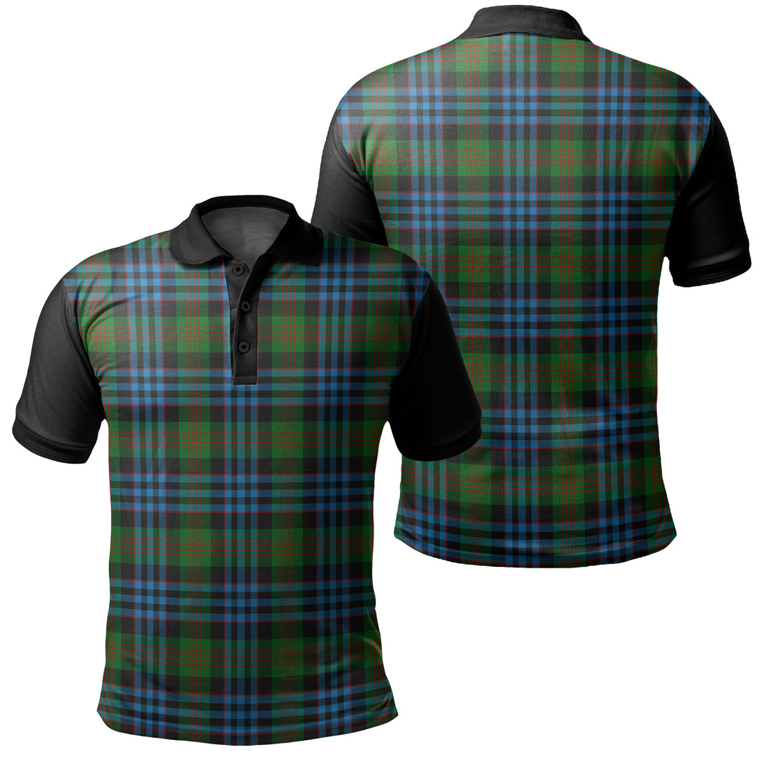 Newlands of Lauriston Tartan Classic Polo Shirt Black Neck 1 Style