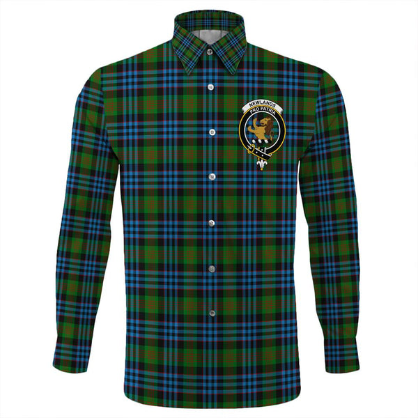 Newlands of Lauriston Tartan Classic Crest Long Sleeve Button Shirt