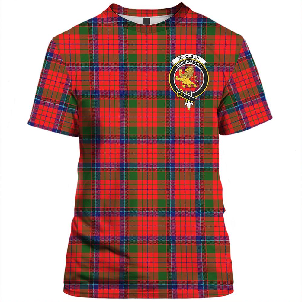 Nicolson Modern Tartan Classic Crest T-Shirt