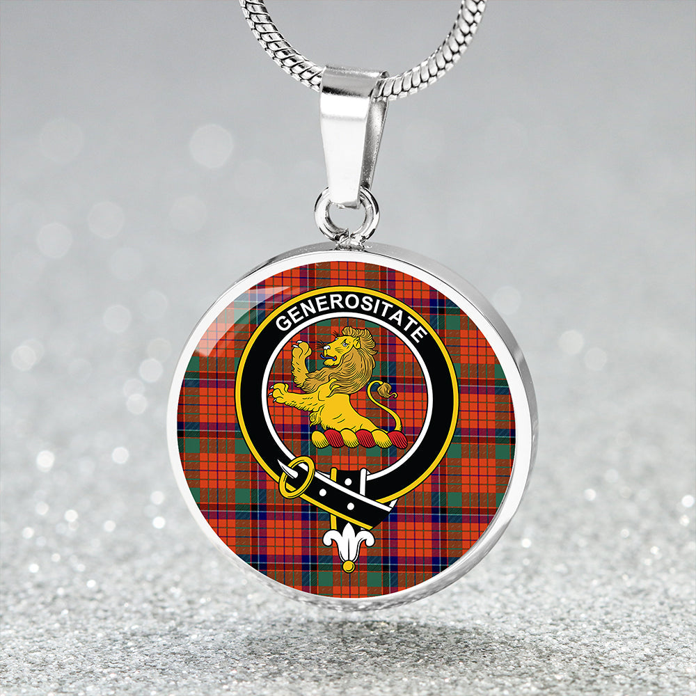 Nicolson Ancient Clan Badge Tartan Classic Circle Necklace