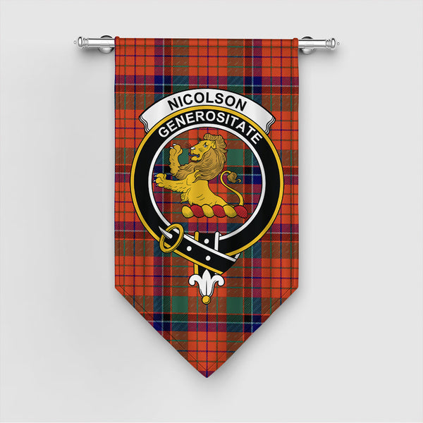 Nicolson Ancient Tartan Classic Crest Gonfalon