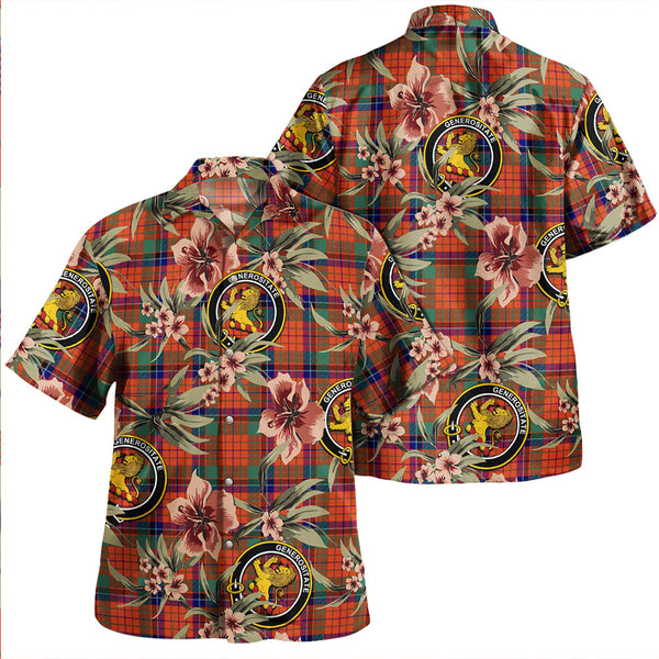 Nicolson Ancient Clan Badge Tartan Aloha Hawaiian Shirt Tropical Old Style