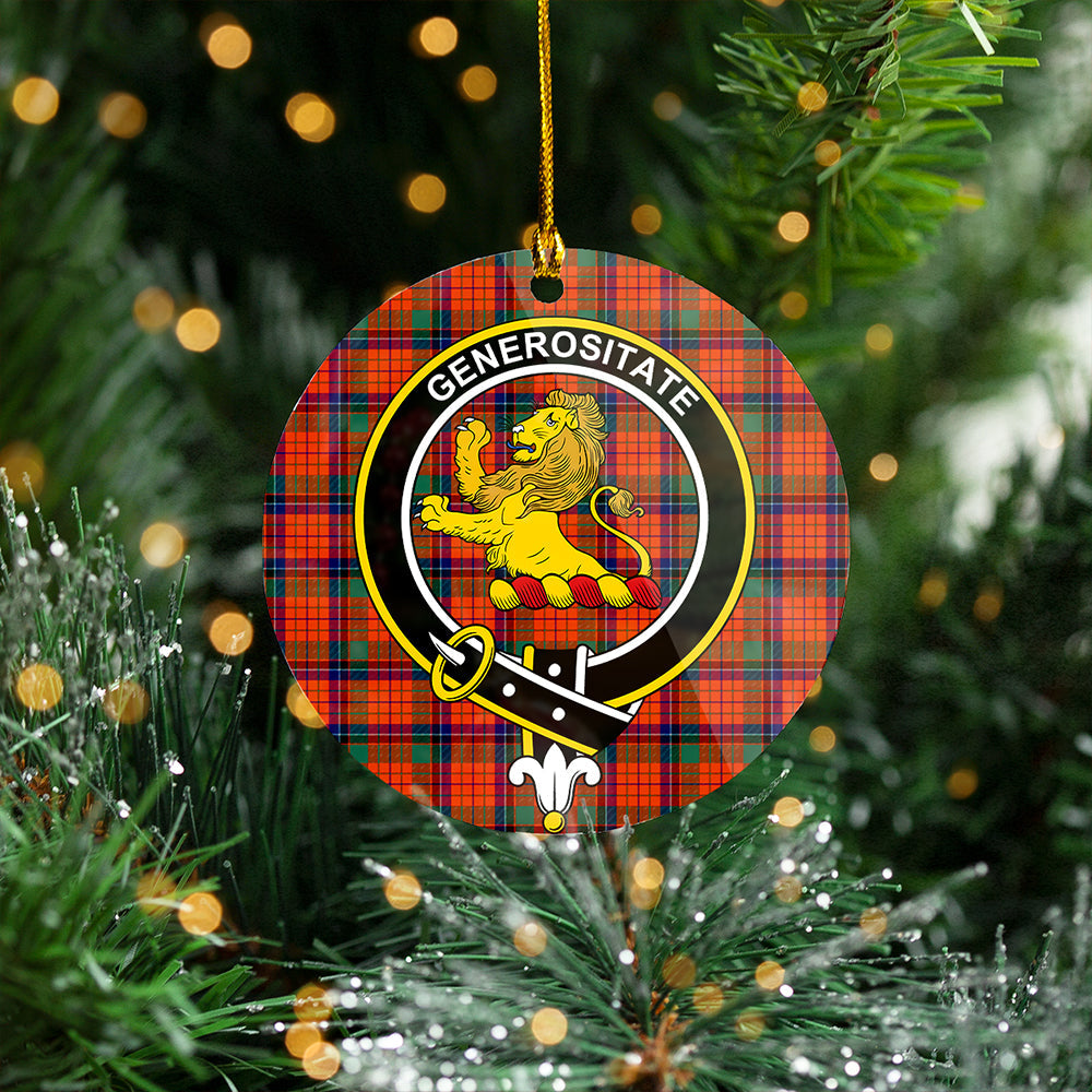 Nicolson Ancient Clan Badge Tartan Plastic Christmas Ornaments