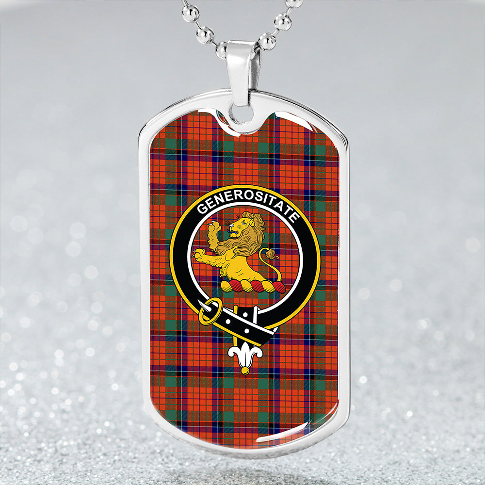 Nicolson Ancient Clan Badge Classic Tartan Dog Tag Necklace