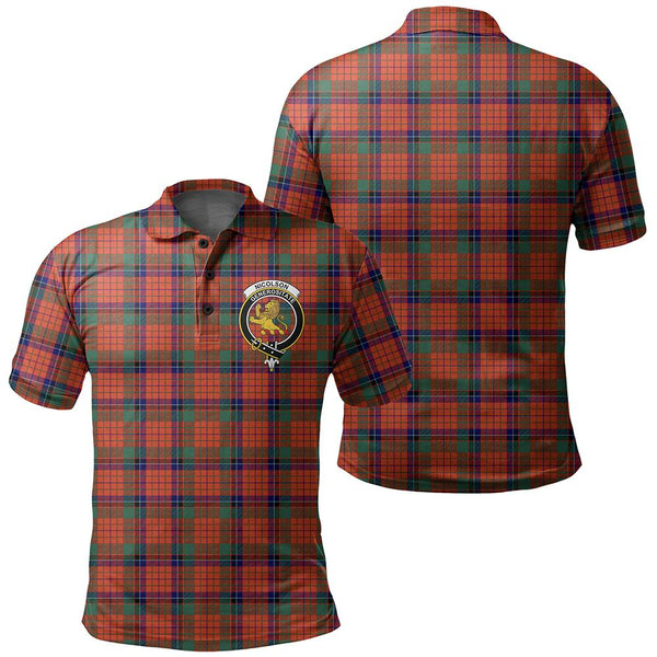 Nicolson Ancient Tartan Classic Crest Polo Shirt