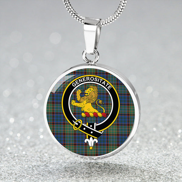 Nicolson Hunting Ancient Clan Badge Tartan Classic Circle Necklace