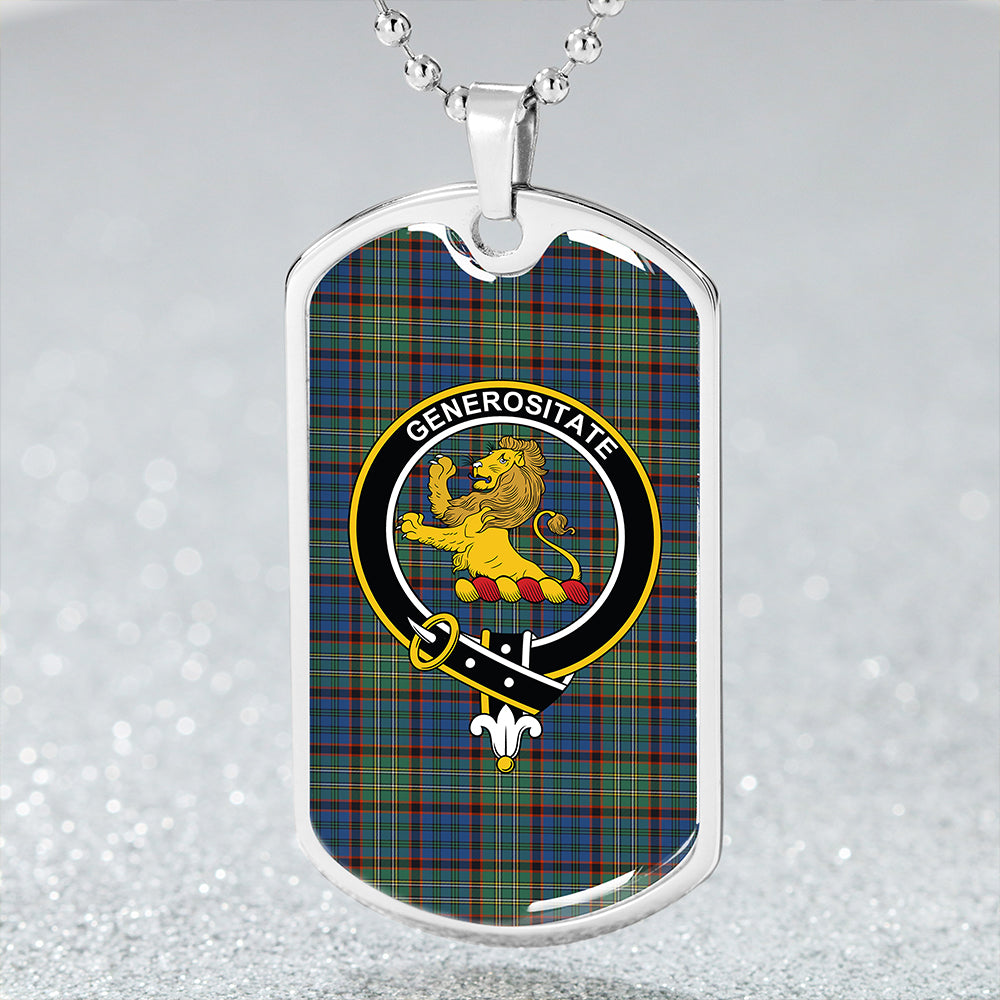 Nicolson Hunting Ancient Clan Badge Classic Tartan Dog Tag Necklace