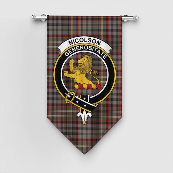 Nicolson Hunting Weathered Tartan Classic Crest Gonfalon