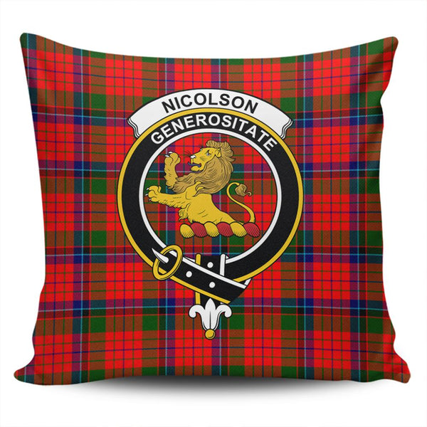 Nicolson Modern Tartan Classic Crest Pillow Cover