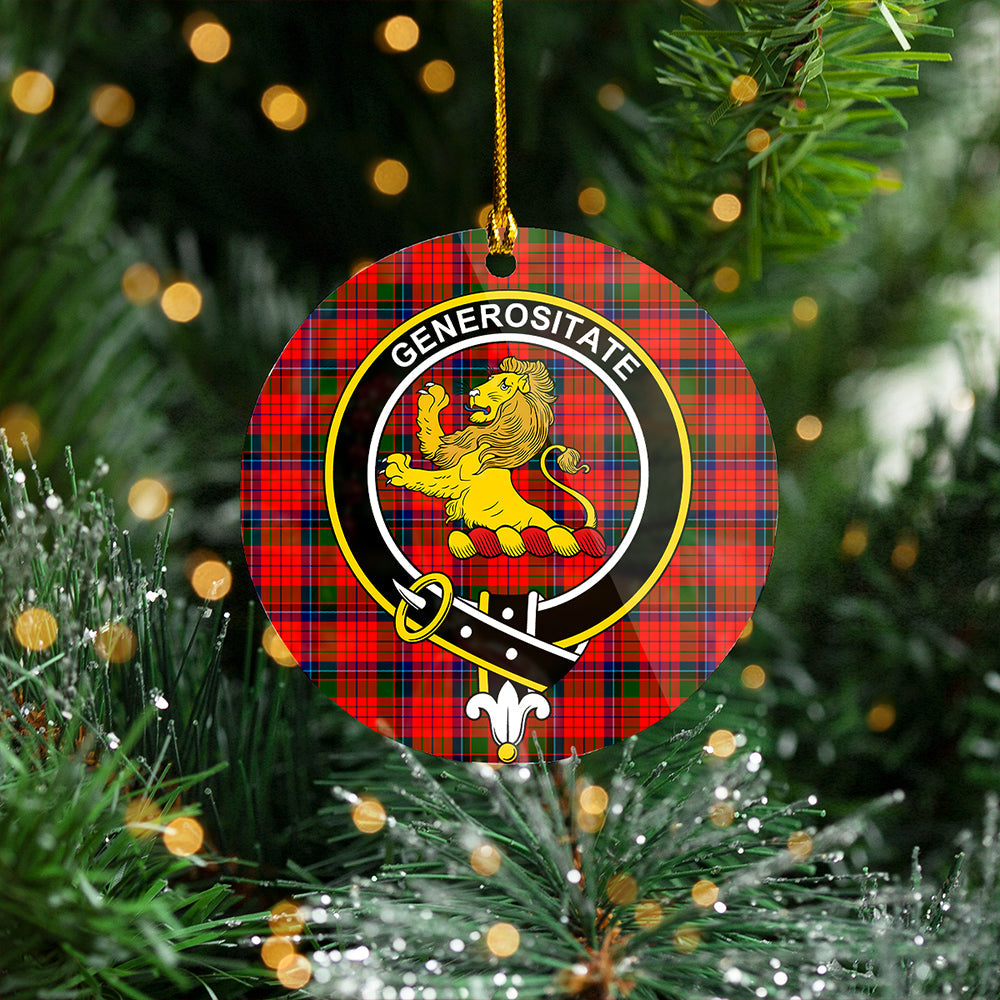 Nicolson Modern Clan Badge Tartan Plastic Christmas Ornaments