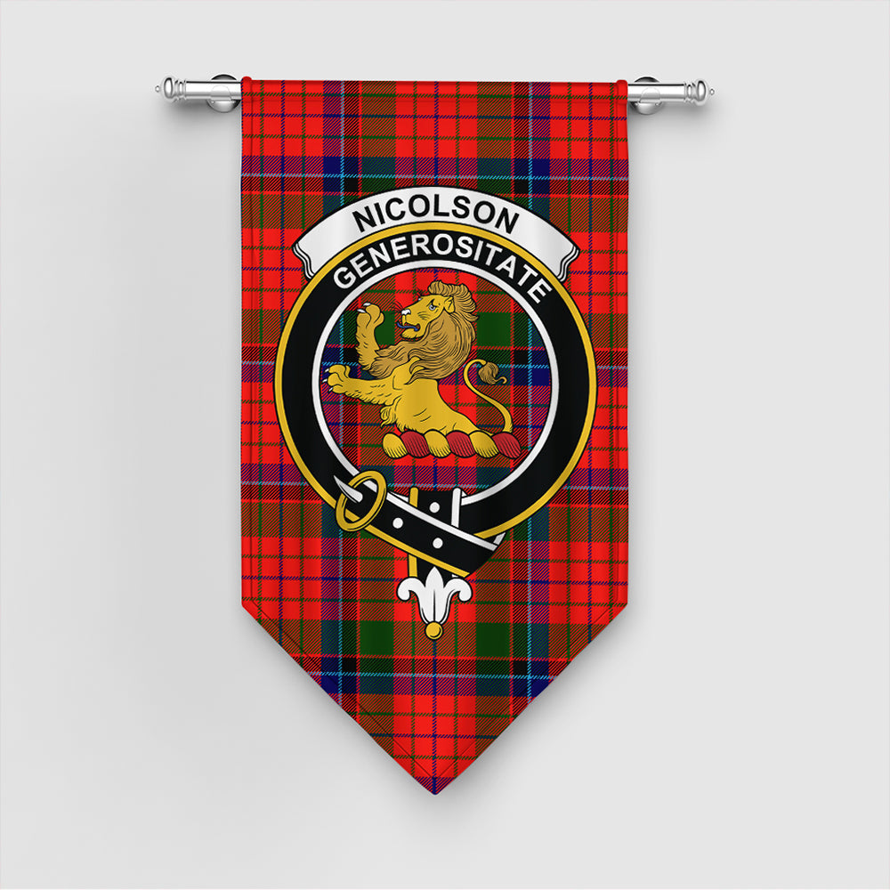 Nicolson Modern Tartan Classic Crest Gonfalon