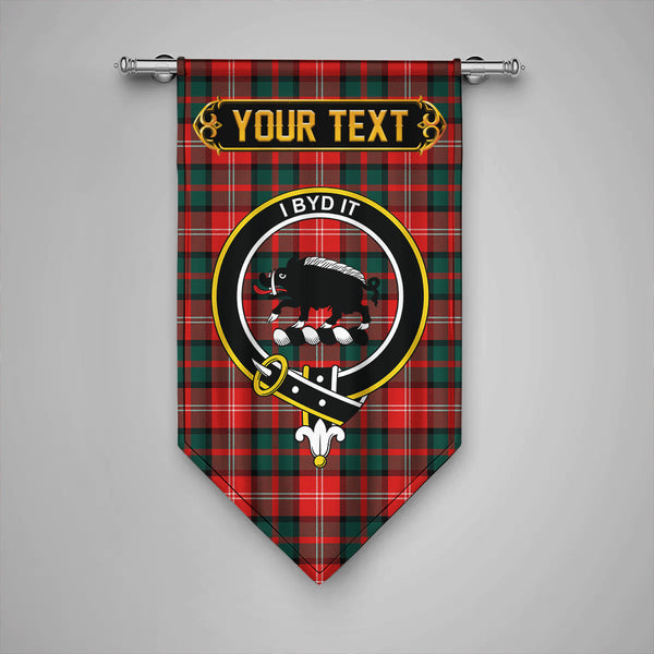 Nisbet (Nisbit) Modern Clan Badge Tartan Gonfalon Personalize