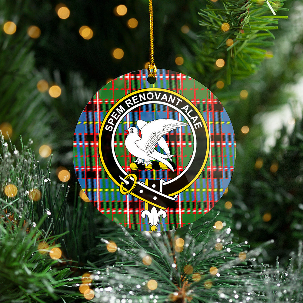 Norvel Clan Badge Tartan Plastic Christmas Ornaments