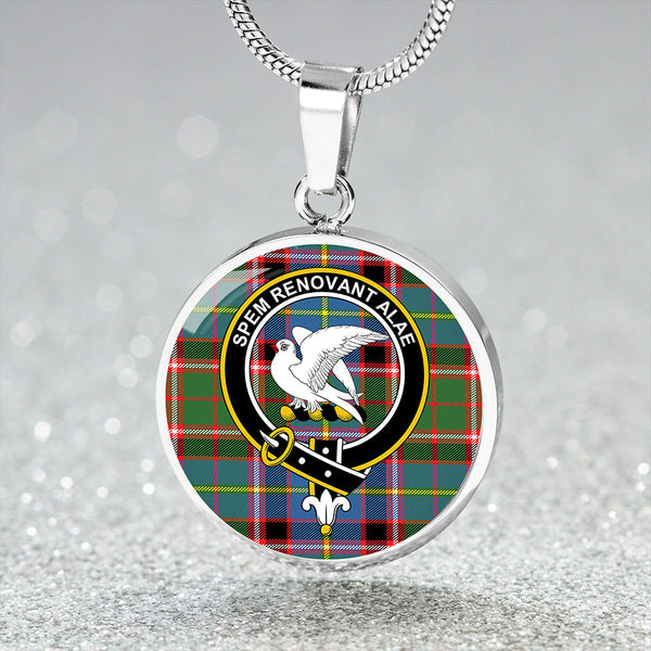 Norvel Clan Badge Tartan Classic Circle Necklace