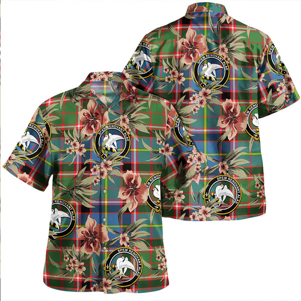 Norvel Clan Badge Tartan Aloha Hawaiian Shirt Tropical Old Style