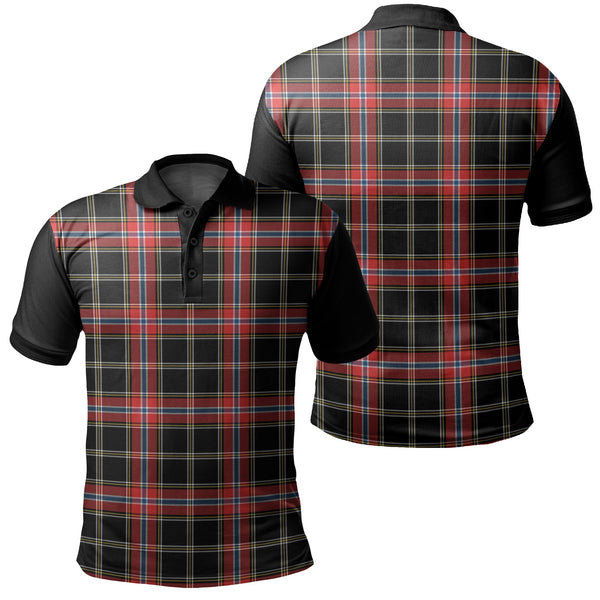 Norwegian Night Tartan Classic Polo Shirt Black Neck 1 Style