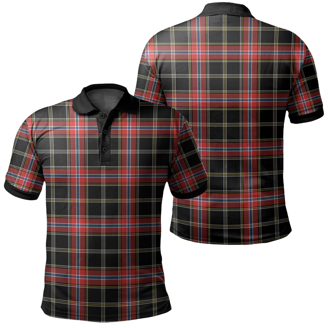 Norwegian Night Tartan Classic Polo Shirt Black Neck 2 Style