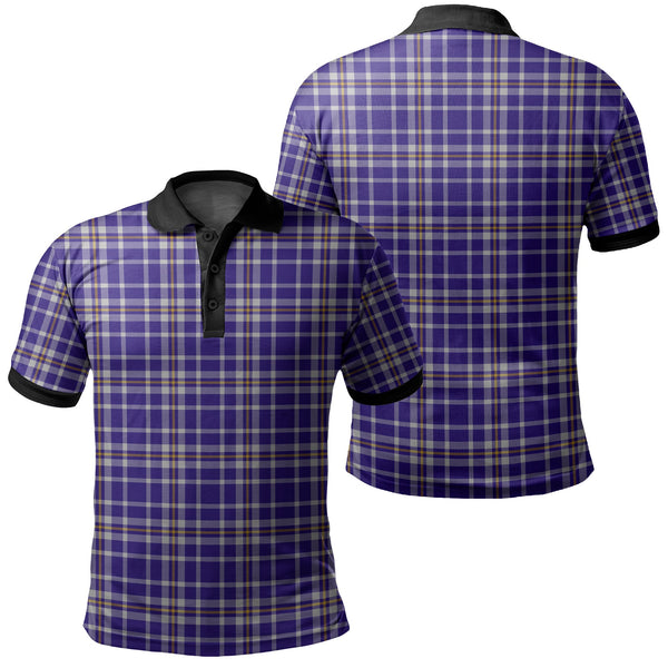 Ochterlony Tartan Classic Polo Shirt Black Neck 2 Style