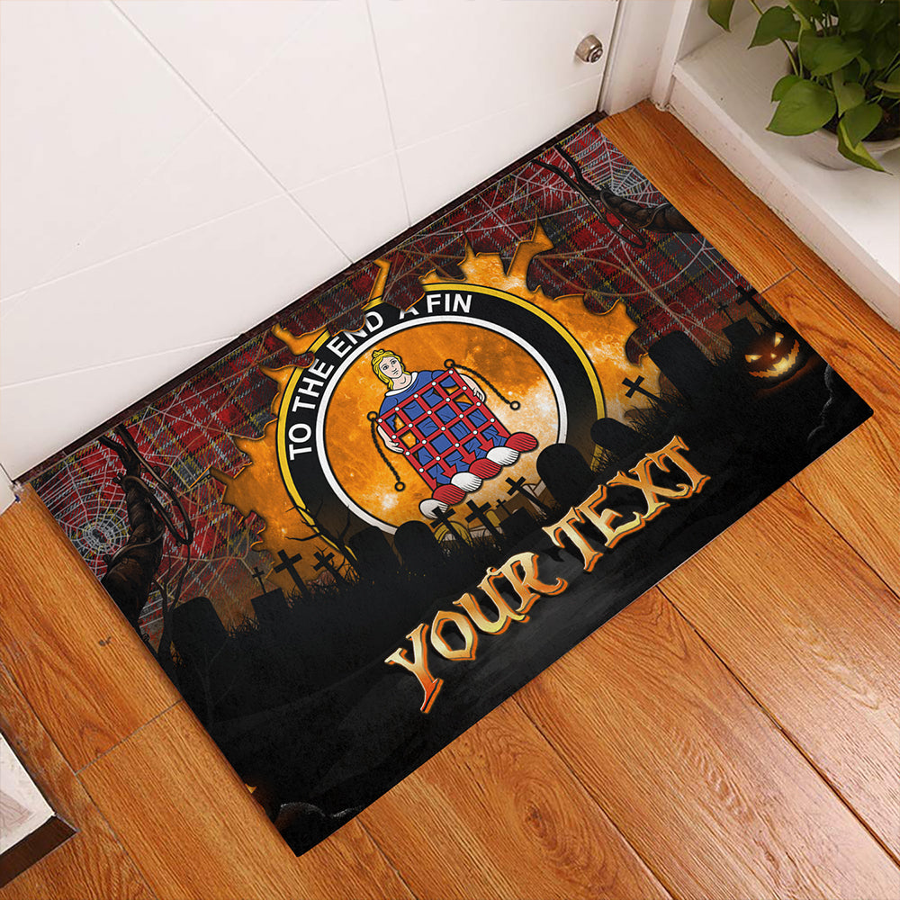 Ogilvie Modern Clan Badge Tartan Personalize Doormat Happy Halloween Style