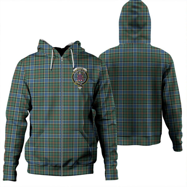 Ogilvie Hunting Modern Tartan Classic Crest Zipper Hoodie