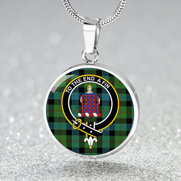 Ogilvie Hunting Ancient Clan Badge Tartan Classic Circle Necklace