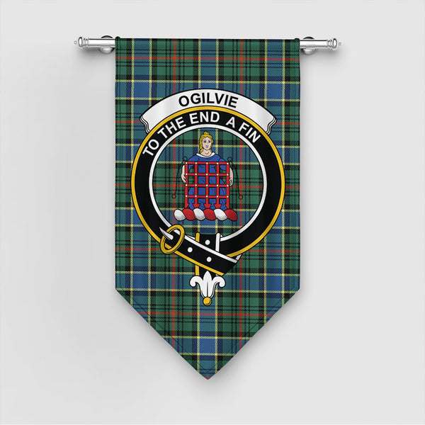 Ogilvie Hunting Modern Tartan Classic Crest Gonfalon