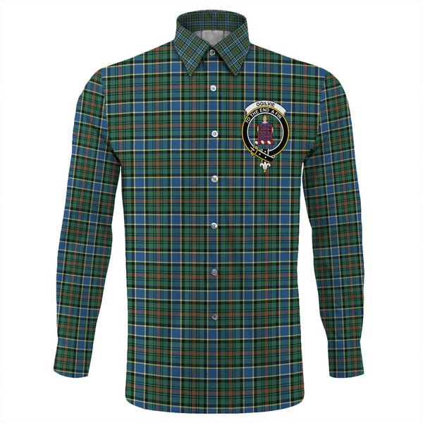 Ogilvie Hunting Modern Tartan Classic Crest Long Sleeve Button Shirt