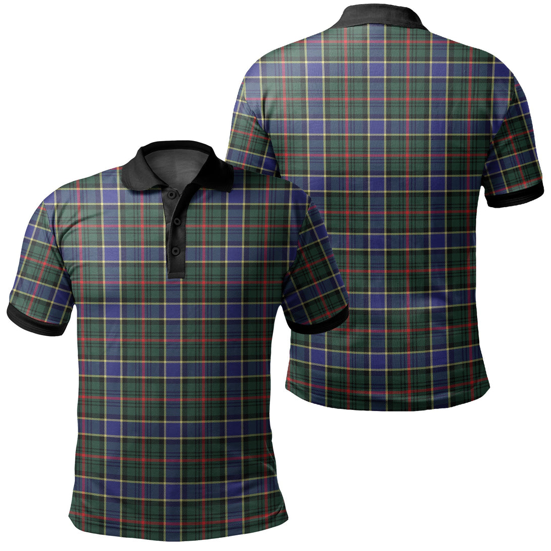 Ogilvie Hunting Modern Tartan Classic Polo Shirt Black Neck 2 Style