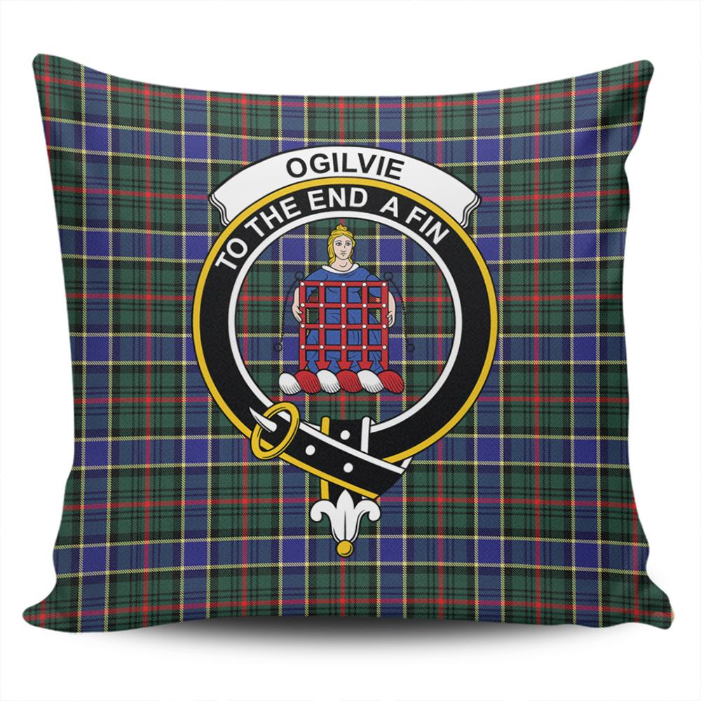 Ogilvie of Airlie Ancient Tartan Classic Crest Pillow Cover