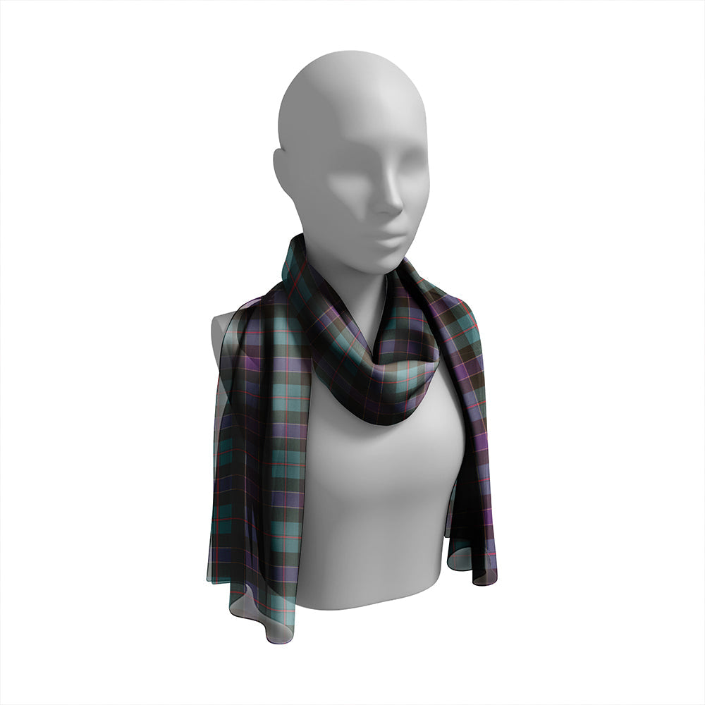 Ogilvie Hunting Weathered Tartan Classic Silk Habotai Long Scarf