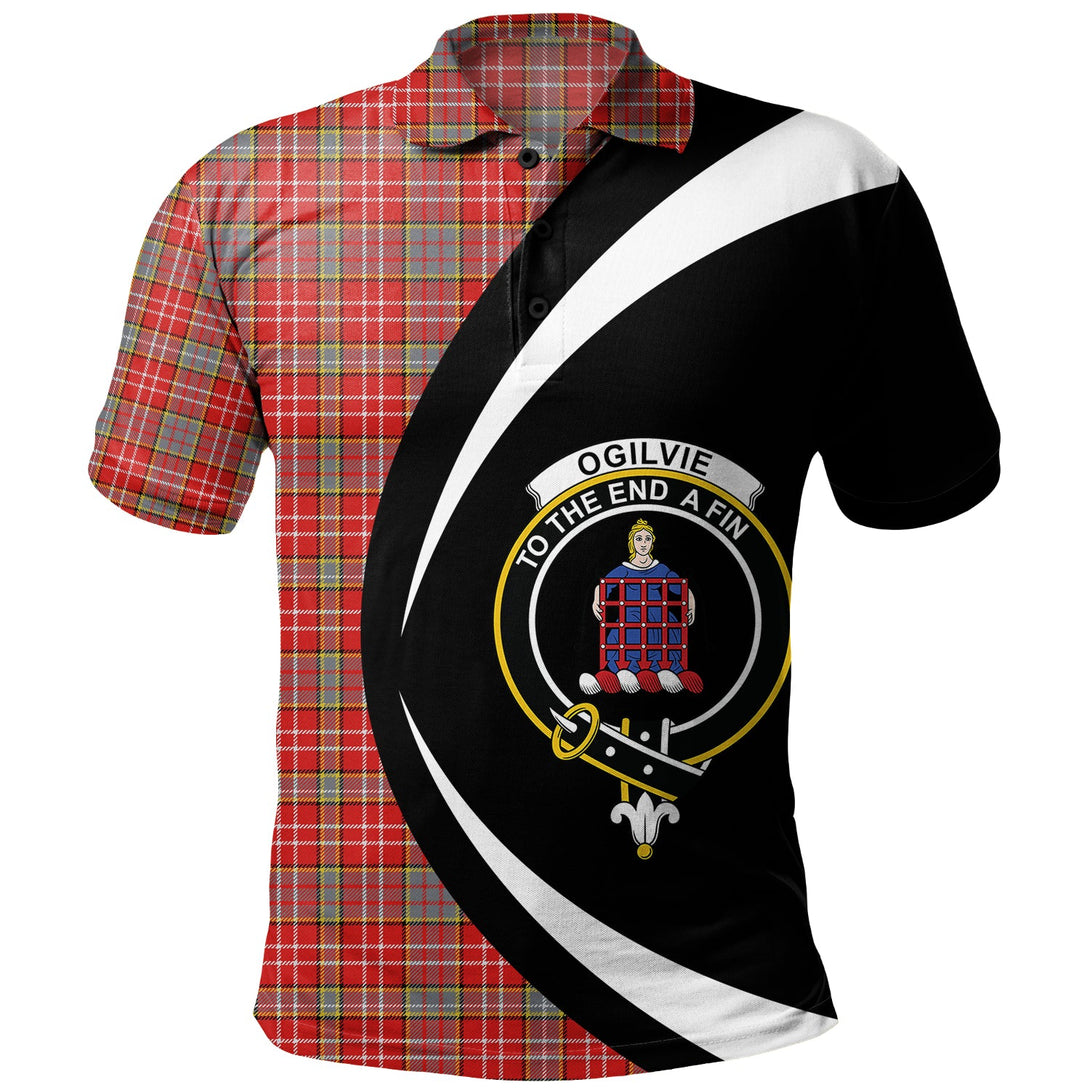 Ogilvie Modern Clan Badge Tartan Polo Shirt Circle Style Personalized