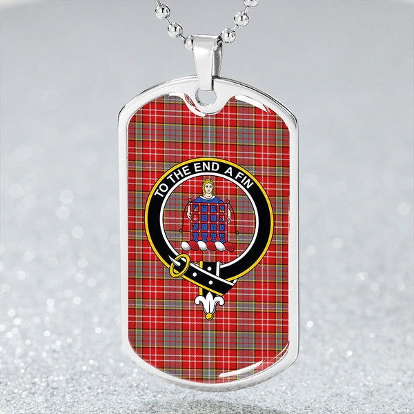 Ogilvie Modern Clan Badge Classic Tartan Dog Tag Necklace