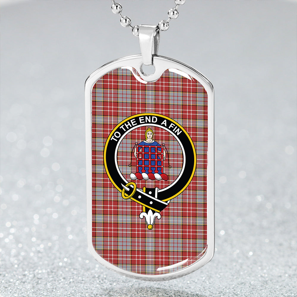 Ogilvie #2 Clan Badge Classic Tartan Dog Tag Necklace