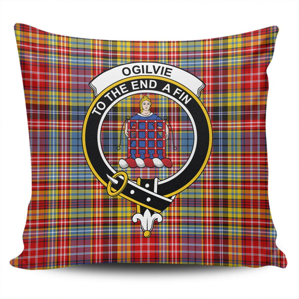 Ogilvie Tartan Classic Crest Pillow Cover