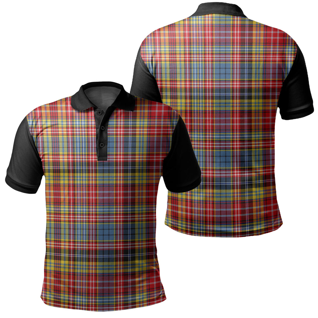 Ogilvie of Airlie Ancient Tartan Classic Polo Shirt Black Neck 1 Style