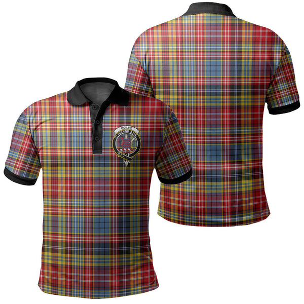 Ogilvie Tartan Crest Polo Shirt Black Neck 2 Style