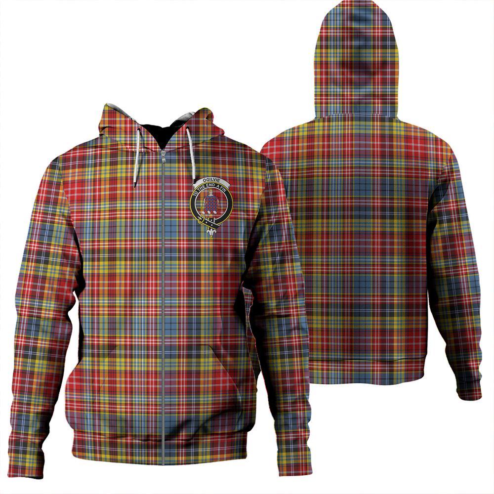 Ogilvie Tartan Classic Crest Zipper Hoodie