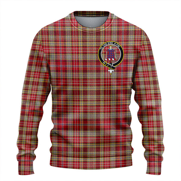 Ogilvie of Airlie Weathered Clan Badge Tartan Knitted Sweater