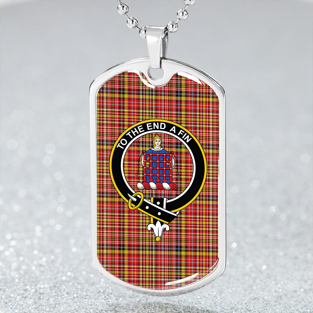 Ogilvie of Strathallan Modern Clan Badge Classic Tartan Dog Tag Necklace