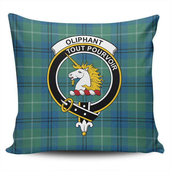 Oliphant Ancient Tartan Classic Crest Pillow Cover