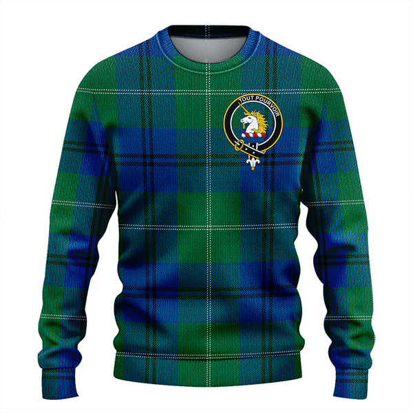 Oliphant Modern Clan Badge Tartan Knitted Sweater