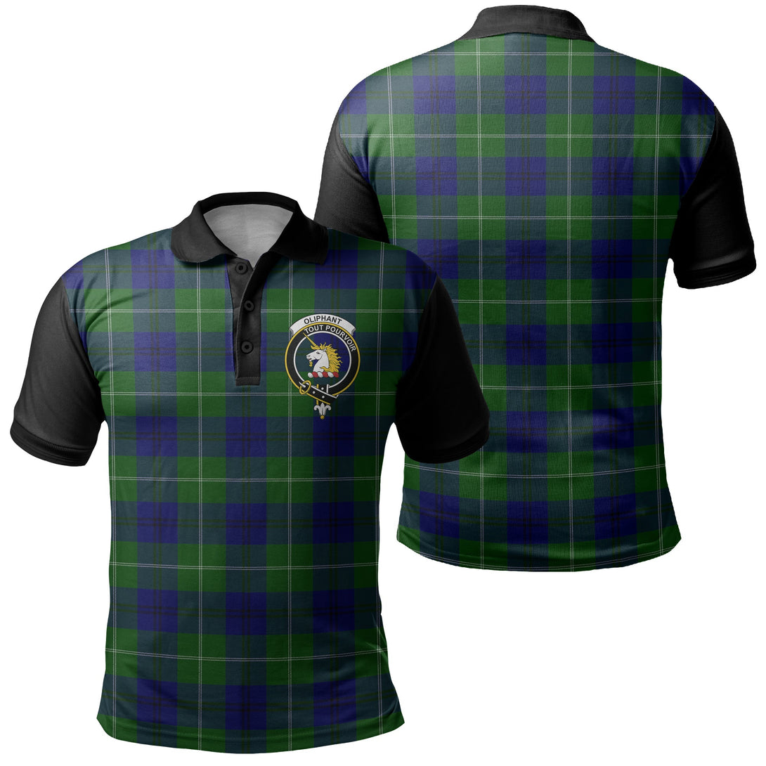 Oliphant Modern Tartan Crest Polo Shirt Black Neck 1 Style