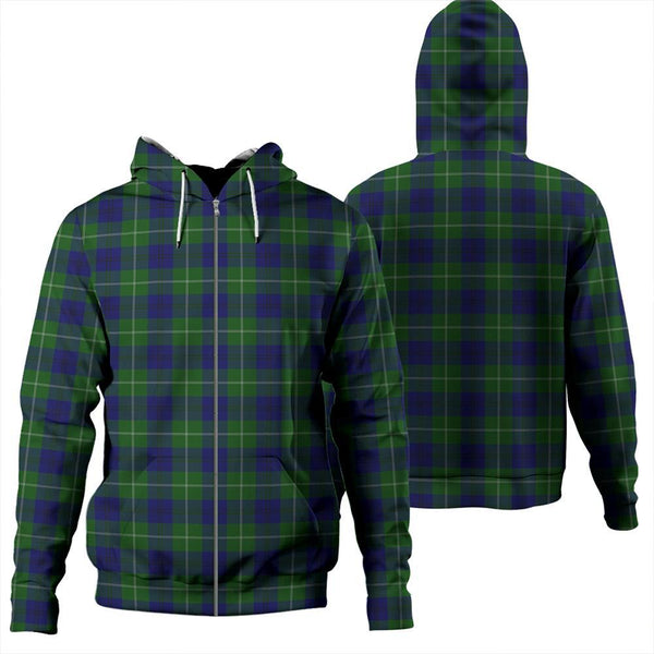 Oliphant Modern Tartan Classic Zipper Hoodie