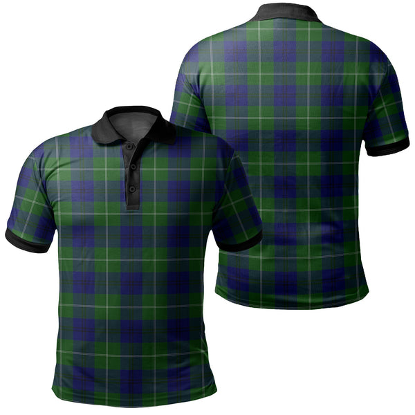 Oliphant Modern Tartan Classic Polo Shirt Black Neck 2 Style