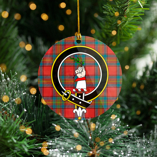 Oliver Ancient Clan Badge Tartan Plastic Christmas Ornaments